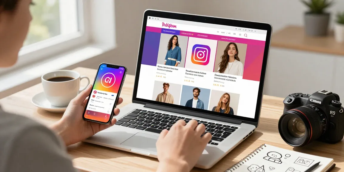 インスタフォロワー購入のための魅力的なオンラインショッピング体験を示す画像