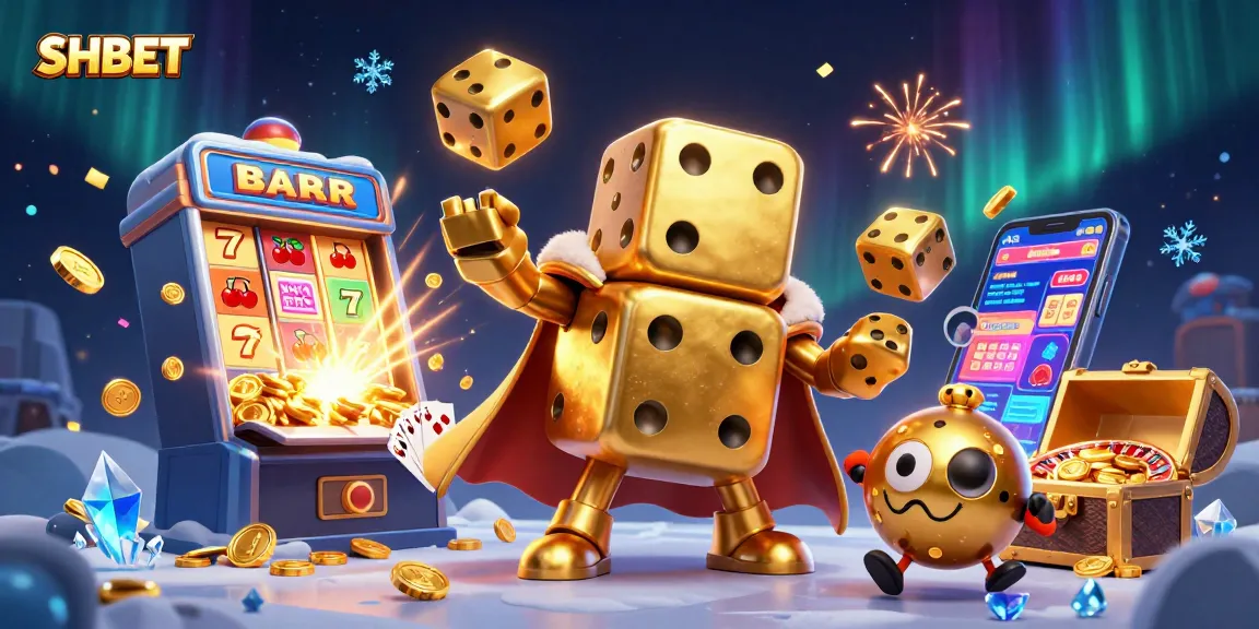 SHBET players experience the excitement of online gaming with vibrant casino elements in a dynamic 3D scene.