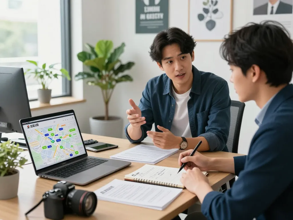 현대 오피스 환경에서의 오피스타 서비스에 대한 매력적인 토론, 협업 및 전문적인 통찰력을 보여줍니다.