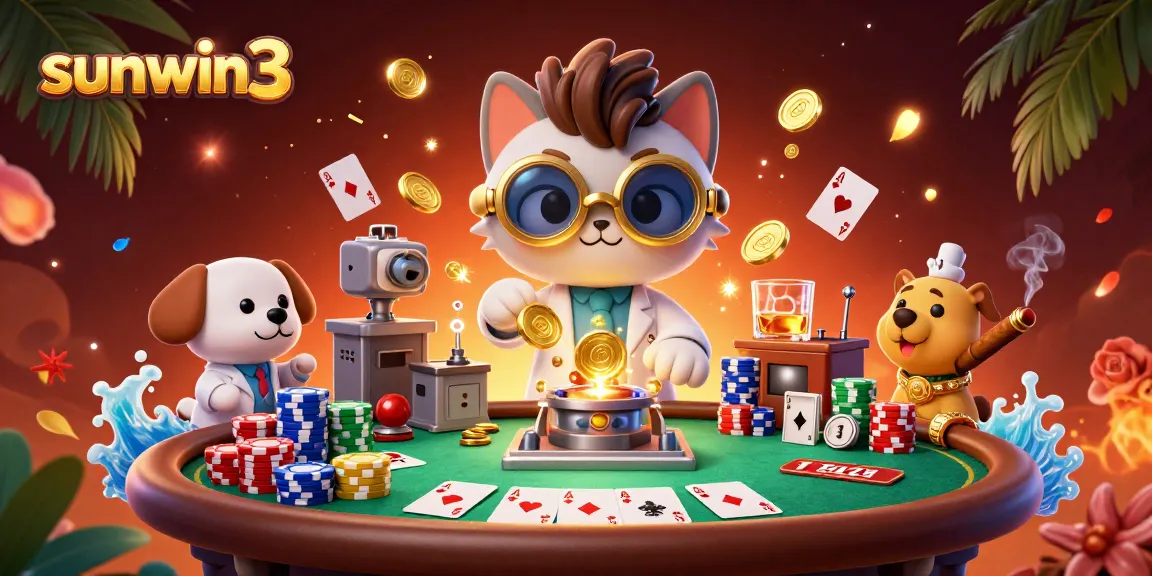Experience thrilling action at sunwin3 with vibrant poker scenes and animated characters.