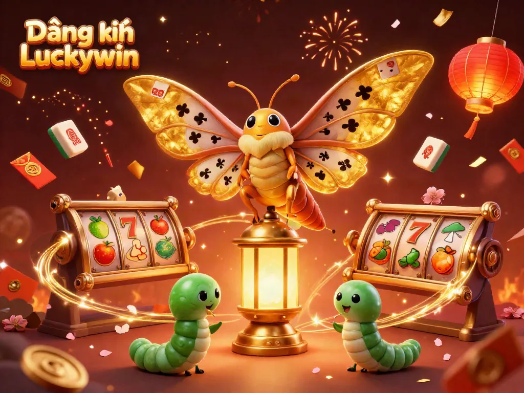 Engaging illustration promoting online gaming with Đăng ký Luckywin and vibrant casino elements.