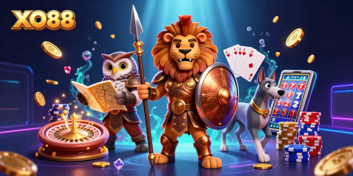 Experience the thrilling adventures of XO88 with heroic characters and dynamic game elements.