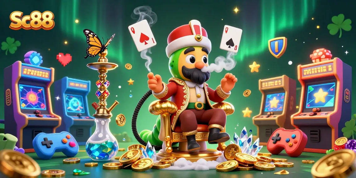 Engage in thrilling gameplay at Sc88 with vibrant 3D casino and game illustrations.
