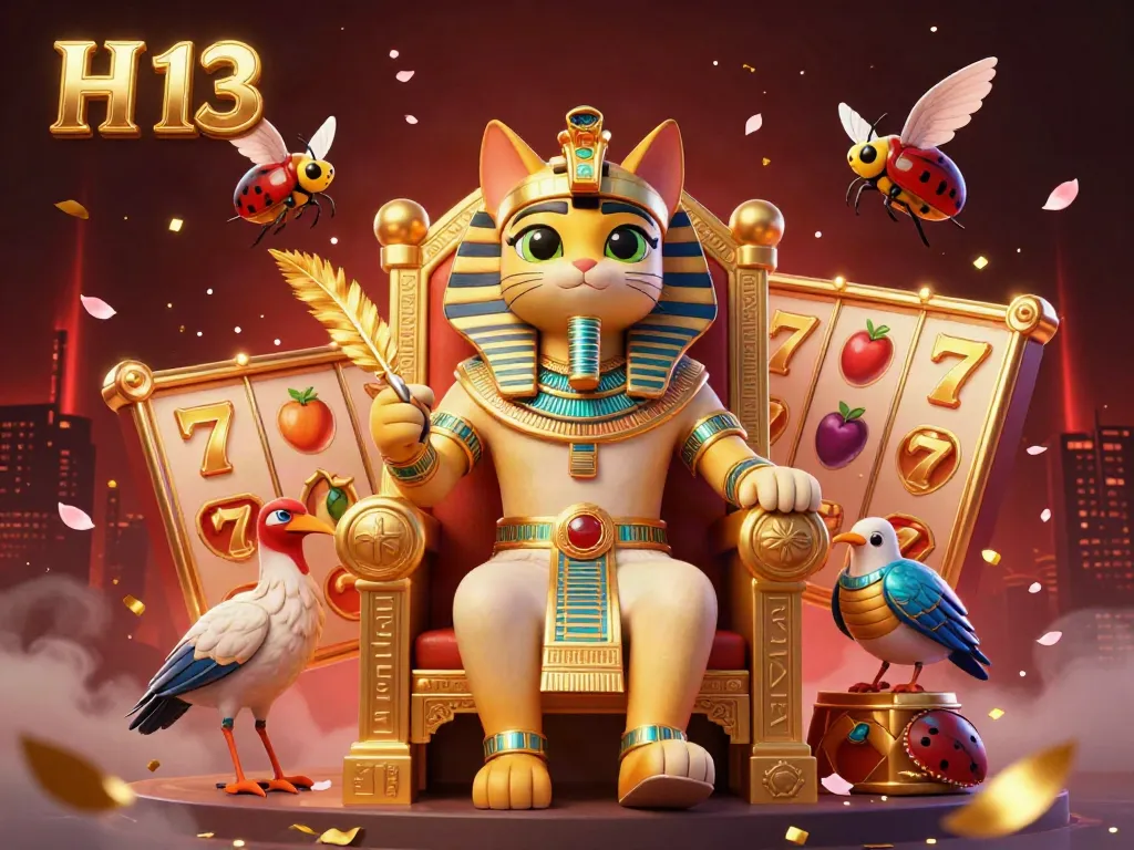 Experience the thrill of H 13 casino gaming with vivid characters and festive elements.