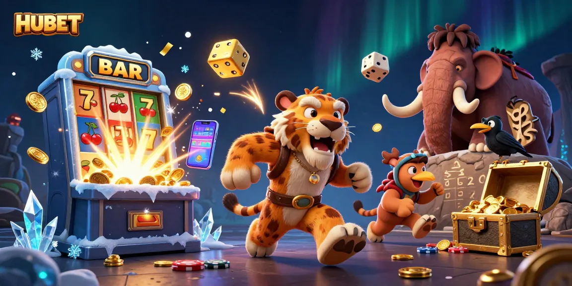 Experience thrills at HUBET's prehistoric casino with vibrant visuals and exciting game elements.