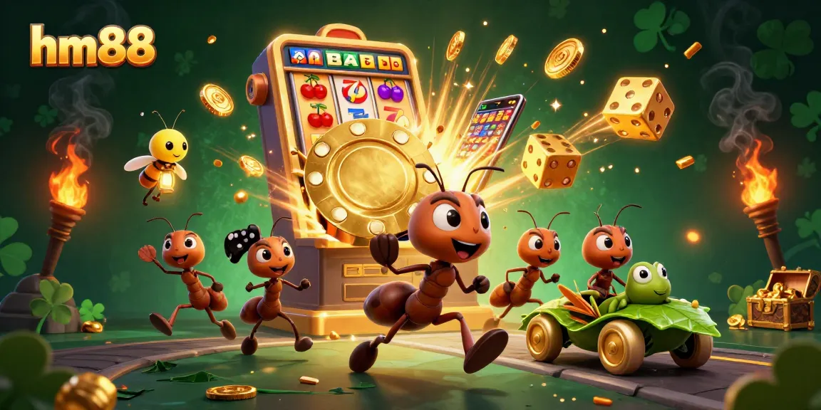 hm88 gamblers strategizing a heist with golden poker chips amidst explosive casino elements
