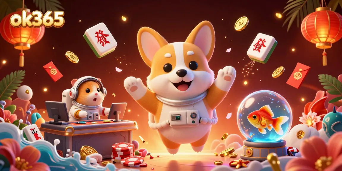 Experience thrilling adventures with ok365 in a vibrant casino scene with lucky games and friendly characters.