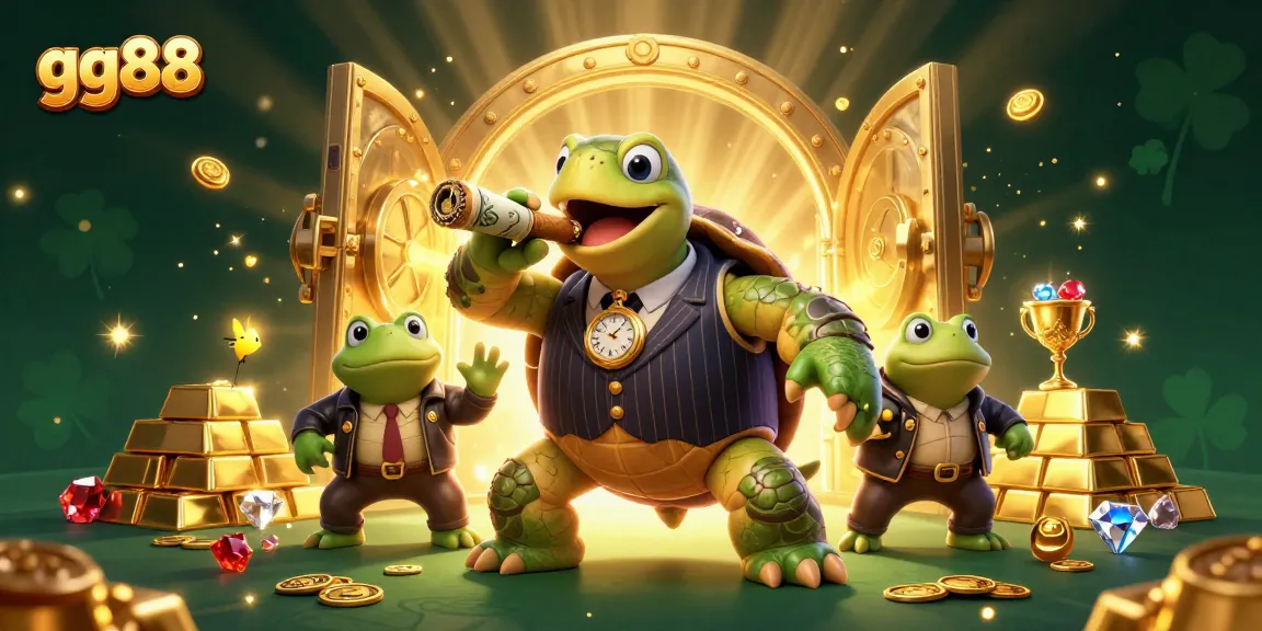 Engage with gg88 in this vibrant casino scene featuring dynamic characters and treasures.