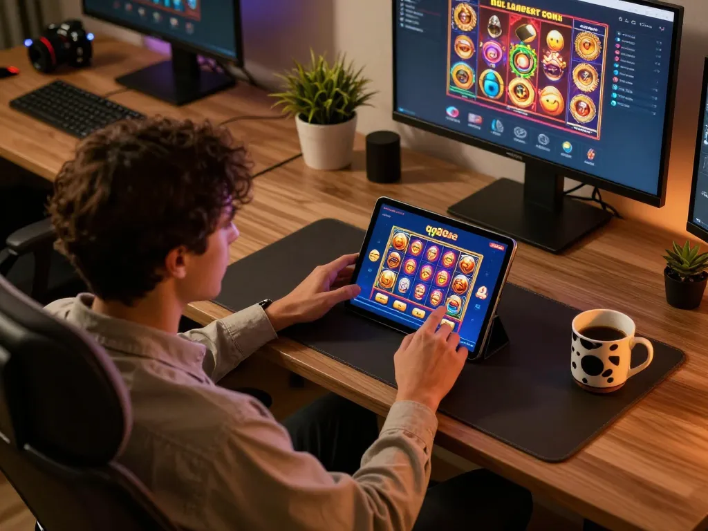 Engaged user exploring qq88ae for thrilling online casino gaming experiences.