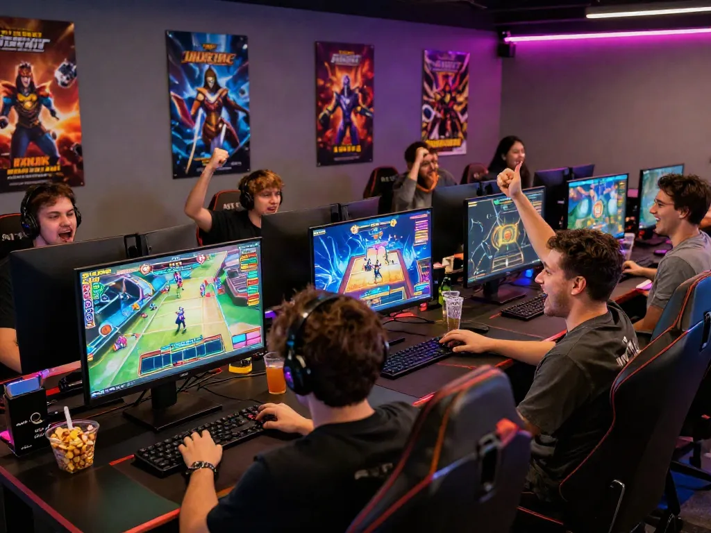 Trải nghiệm thú vị tại f168 với nhóm bạn chơi game trực tuyến cùng không gian sống động.
