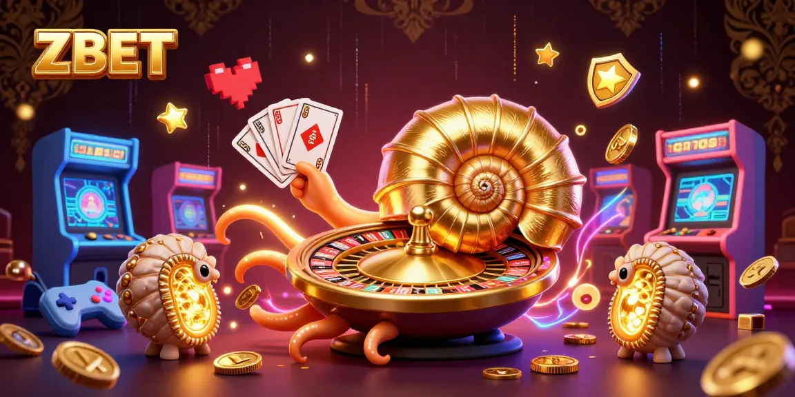 ZBET offers an exciting gaming experience with vibrant 3D casino action featuring cards and playful elements.