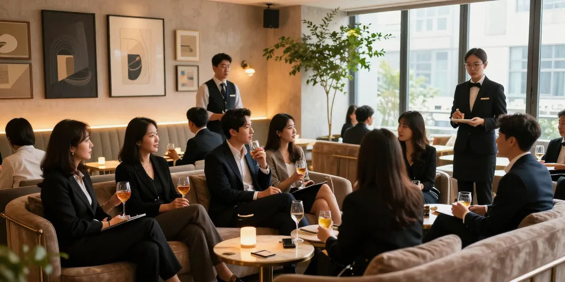 강남블랜딩의 고급스러운 인테리어와 전문적인 서비스가 어우러진 쩜오 공간