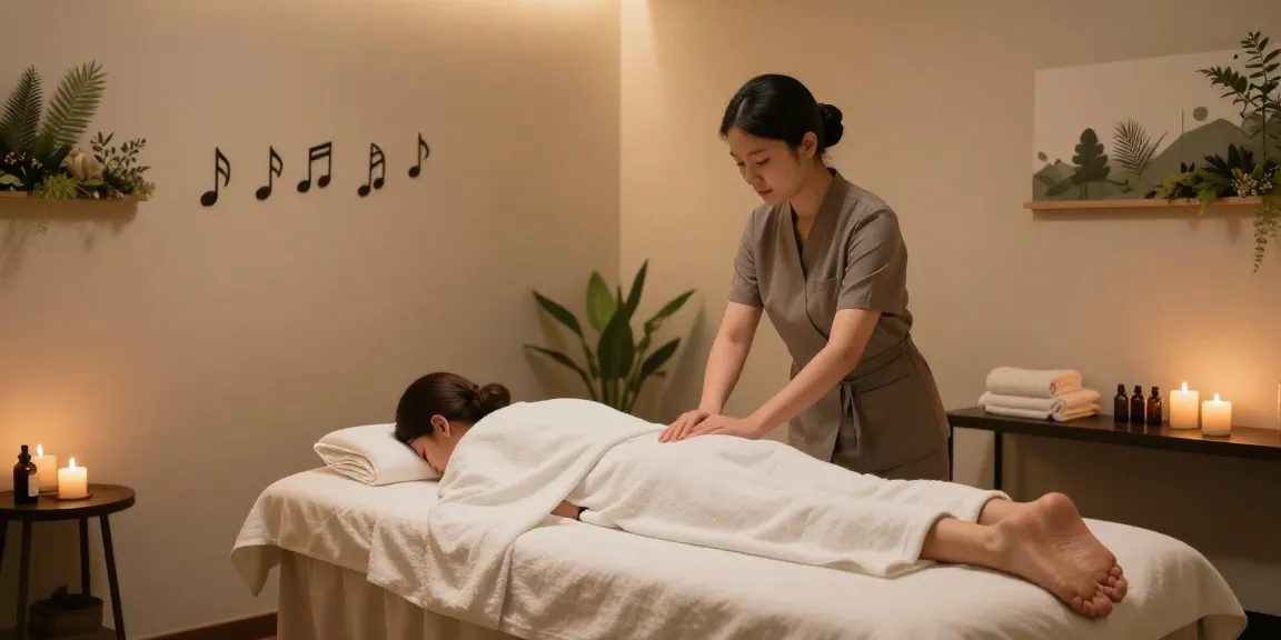 진주마사지 전문 스파에서 편안한 마사지 환경을 제공하는 모습